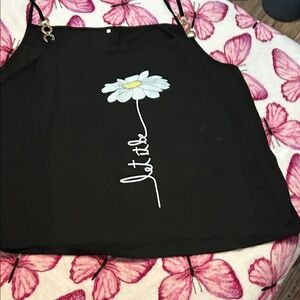 Black Floral Women's Top
